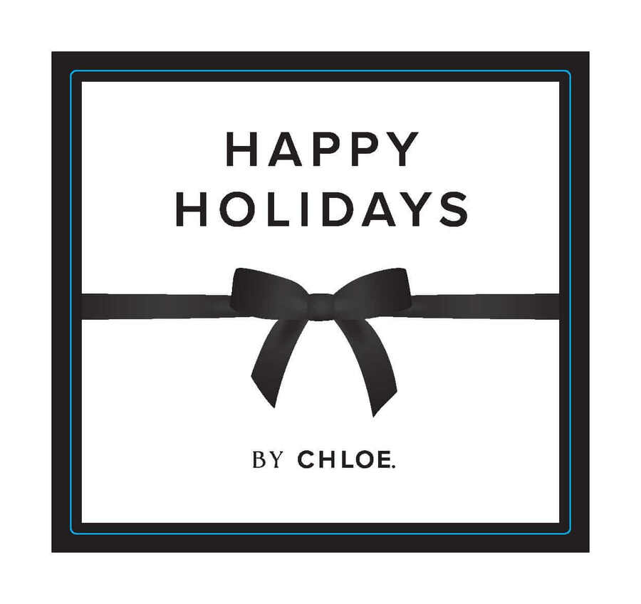 Chloe Bottle Labels - Burgundy - Happy Holidays