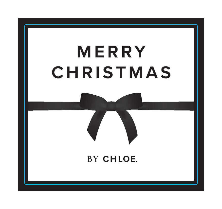 Chloe Bottle Labels - Burgundy - Merry Christmas