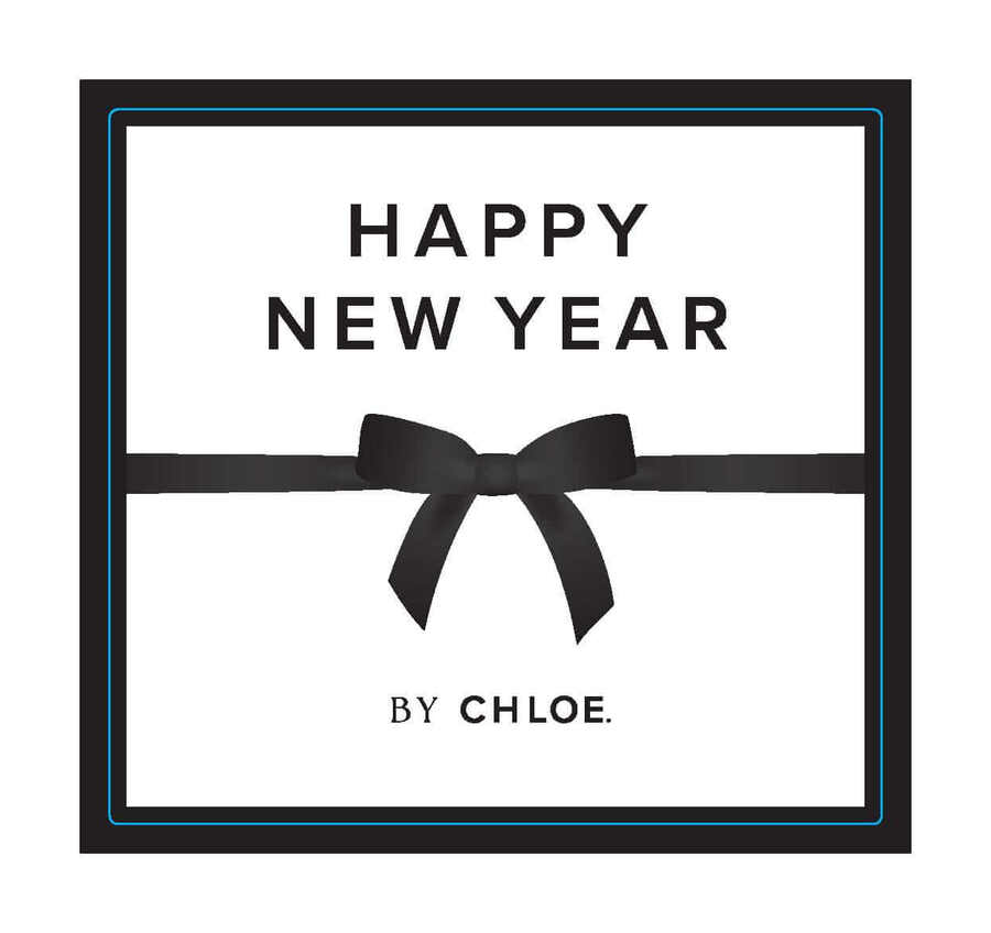 Chloe Bottle Labels - Burgundy - Happy New Year