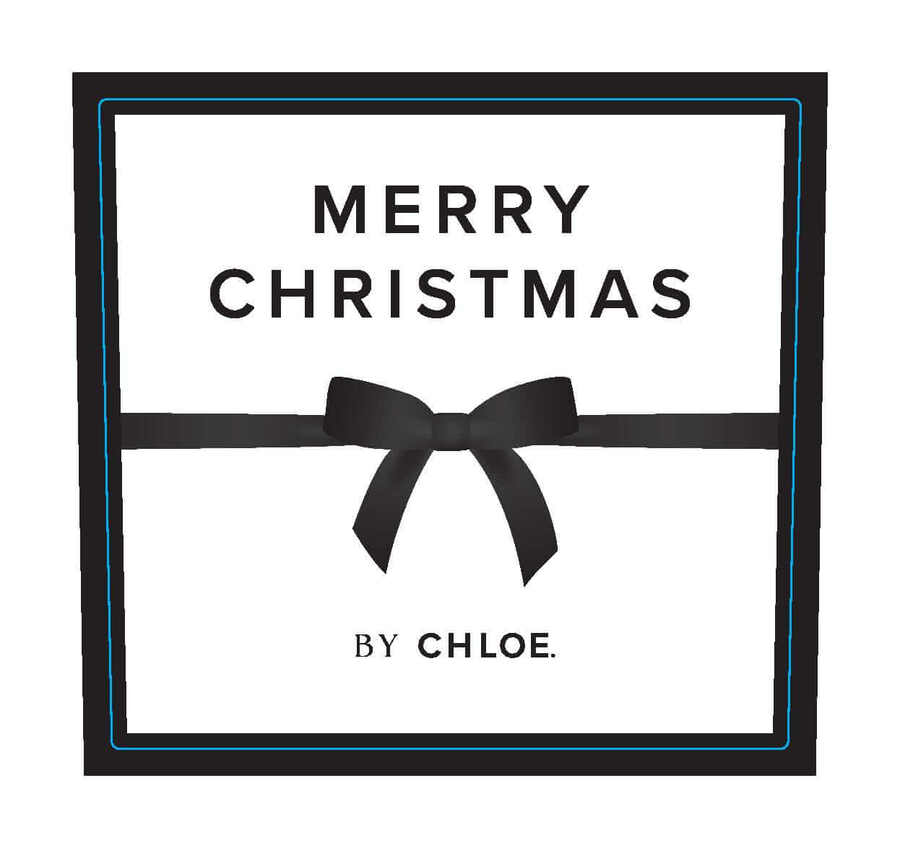 Chloe Bottle Labels - Claret - Merry Christmas