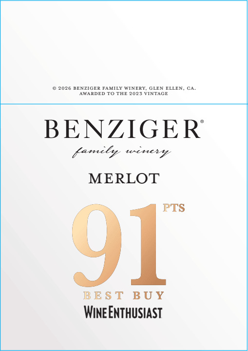 Benziger Score Shelf Talker - Merlot