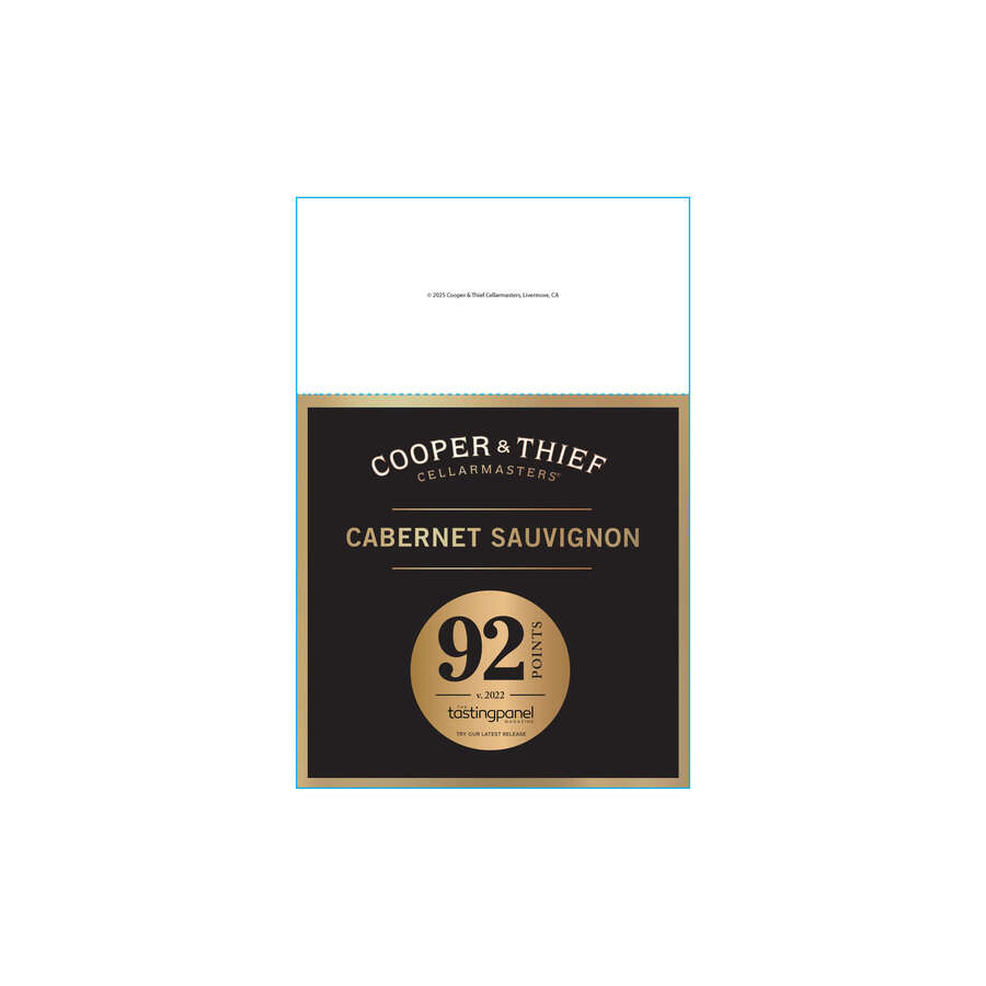 Cooper & Thief Cabernet Sauvignon Tasting Panel Shelf Talker