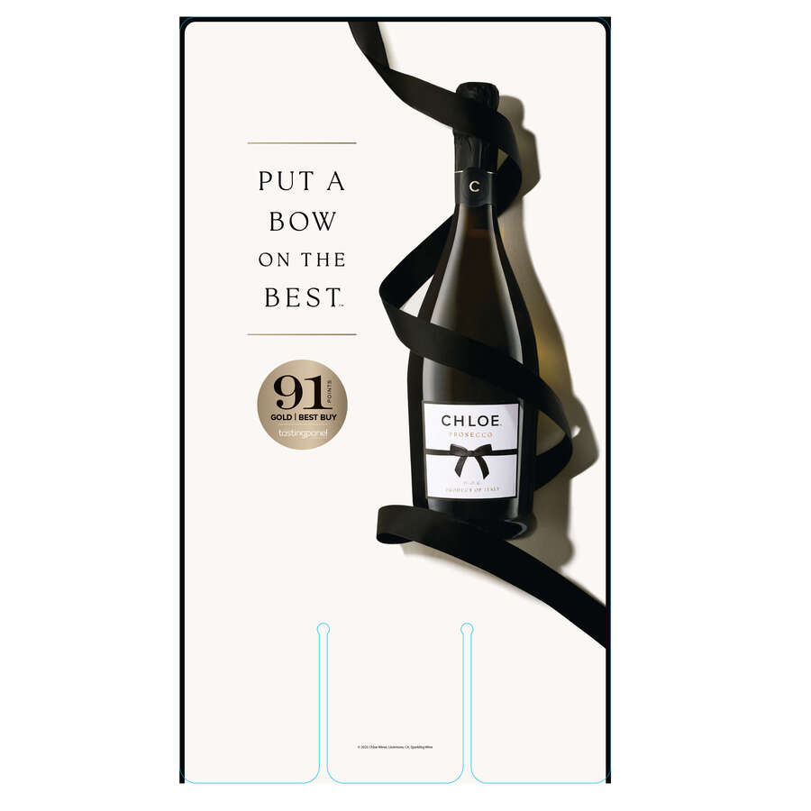 Chloe Put A Bow On The Best Case Card 10 x 16 - 91 Pt - Prosecco Consolidator Inventory