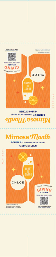 Chloe Mimosa Month Table Tent