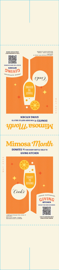 Cook's Mimosa Month Table Tent