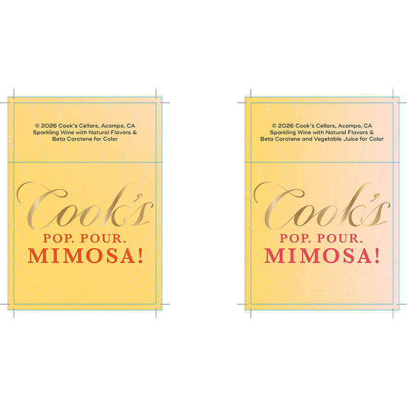 Cook's 2026 Flow Shelf Talker - Mimosa