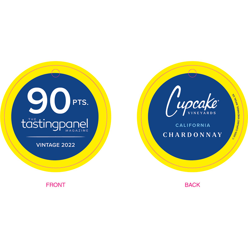 Cupcake Quality String Bottle Necker - Chardonnay - Ready To Print