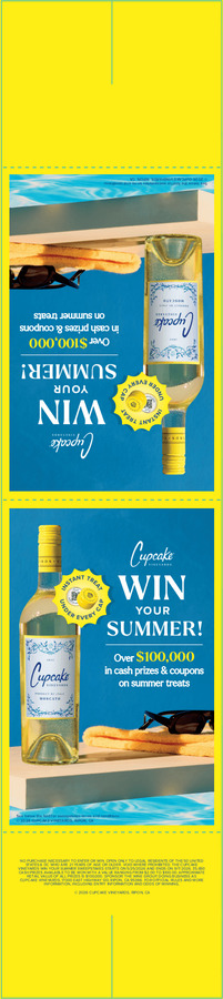 Cupcake Win Your Summer Table Tent - Moscato