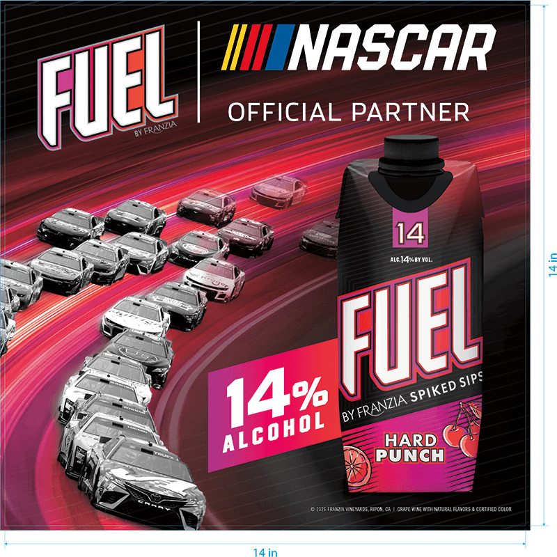 Fuel 2026 Nascar Flow Window Cling - Hard Punch