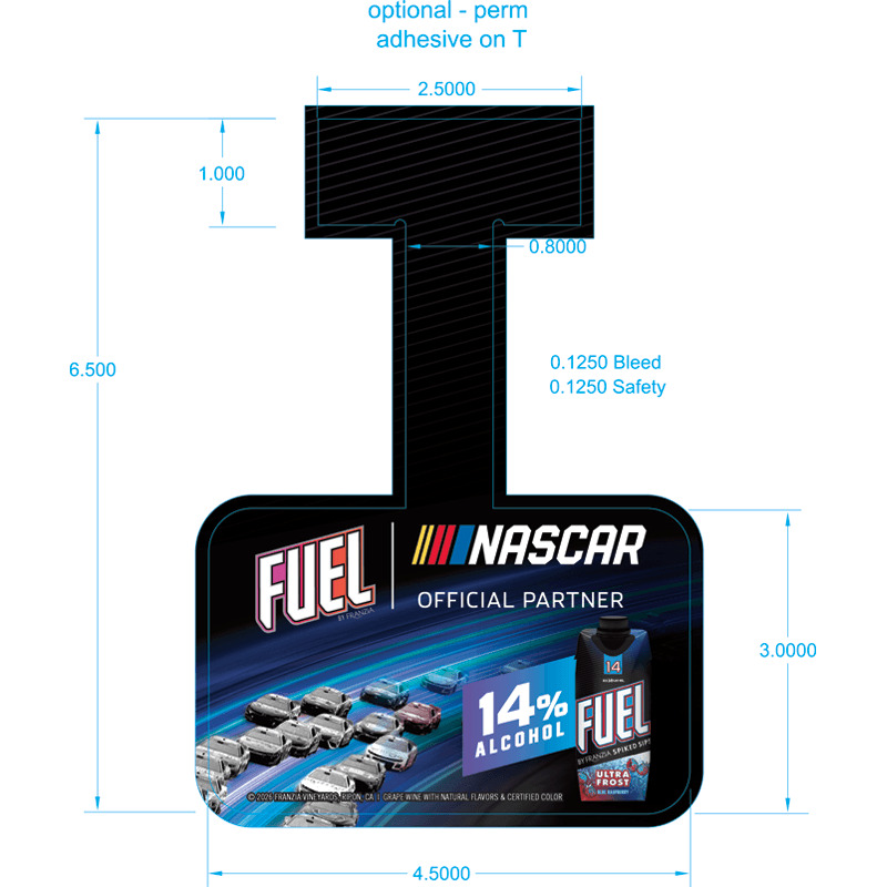 Fuel 2026 Nascar Flow Shelf Wobbler - Ultra Frost