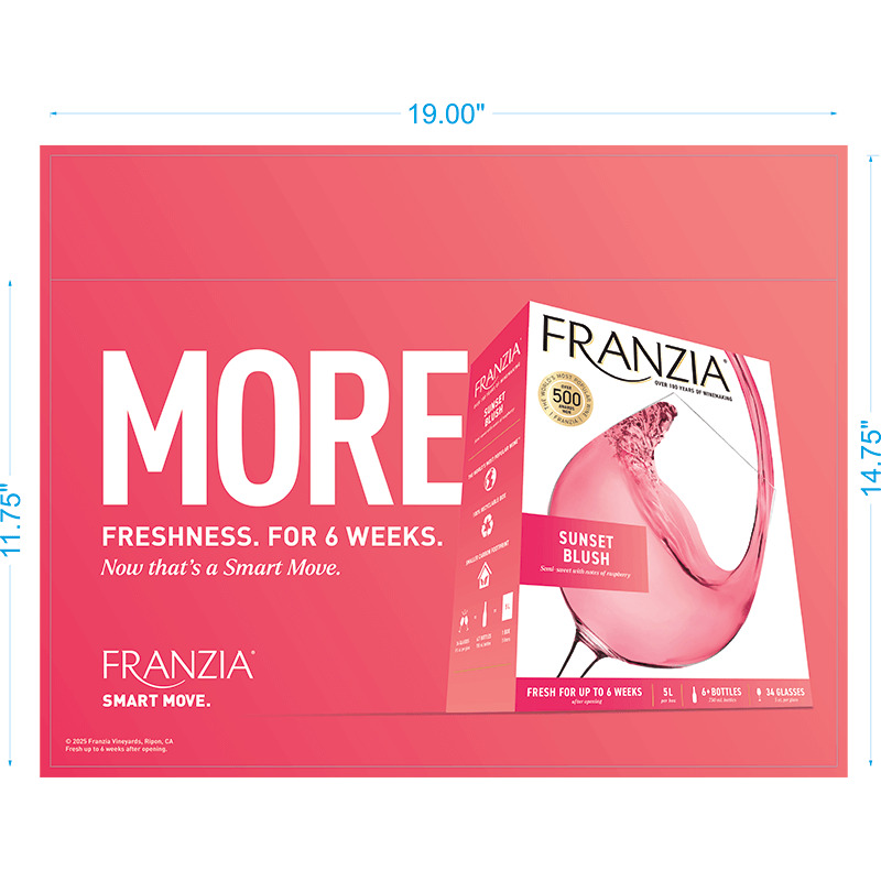 Franzia Smart Move Case Talker - Sunset Blush