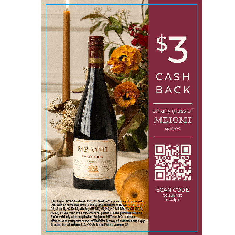 Meiomi Fall Digital Offer Table Tent