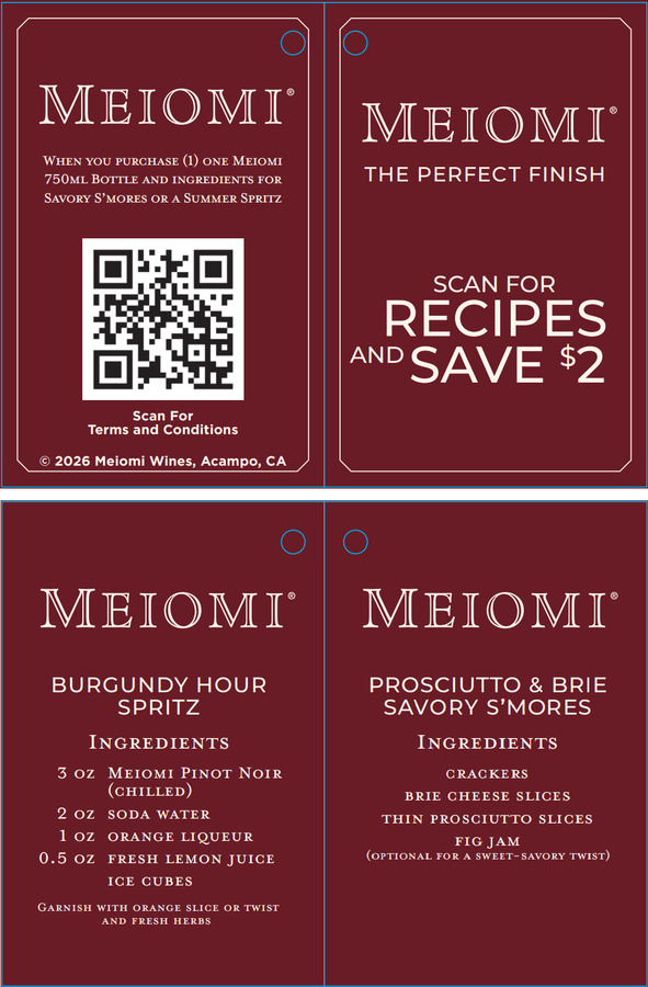 Meiomi Smores and Spritz Double Sided String Bottle Necker