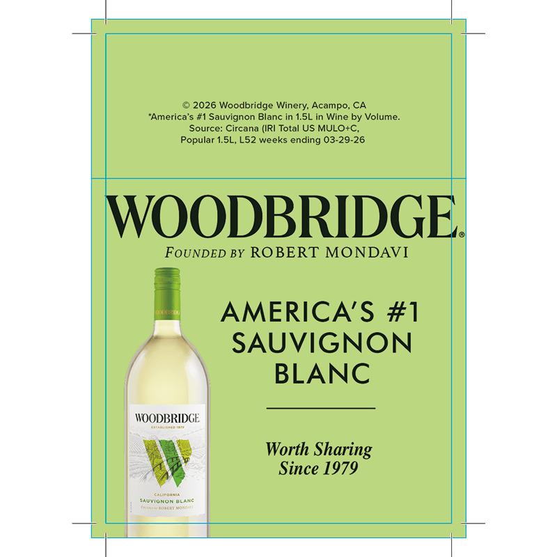 Woodbridge 2026 Flow Double Sided Shelf Talker - Sauvignon Blanc