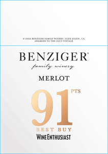 Benziger Score Shelf Talker - Merlot