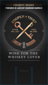 Cooper & Thief Napa Red Blend Larceny Launch Case Card - 13.5 x 24