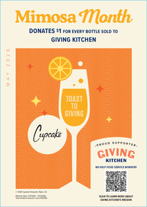 Cupcake Mimosa Month Menu Insert