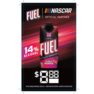 Fuel 2026 Nascar Flow Crazy 8 Cooler Cling - Hard Punch