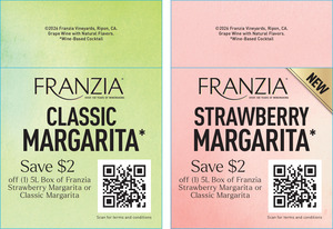 Franzia Margarita Season Double Sided Case Shelf with Offer
