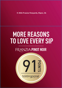 Franzia Tasting Panel Shelf Talker - Pinot Noir