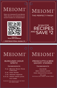 Meiomi Smores and Spritz Double Sided String Bottle Necker