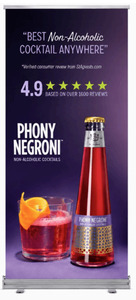 Phony Negroni Single Bottle Pop-up Banner