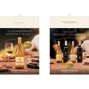 Robert Mondavi Private Selection 2026 Flow Double Sided Case Talker - Chardonnay and Portfolio