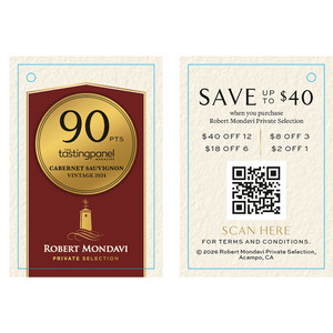 Robert Mondavi Private Selection 2026 Flow Black String Bottle Necker - Cabernet Sauvignon