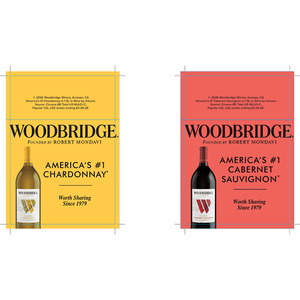 Woodbridge 2026 Flow Double Sided Shelf Talker - Chardonnay and Cabernet Sauvignon