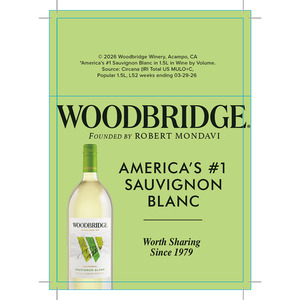 Woodbridge 2026 Flow Double Sided Shelf Talker - Sauvignon Blanc